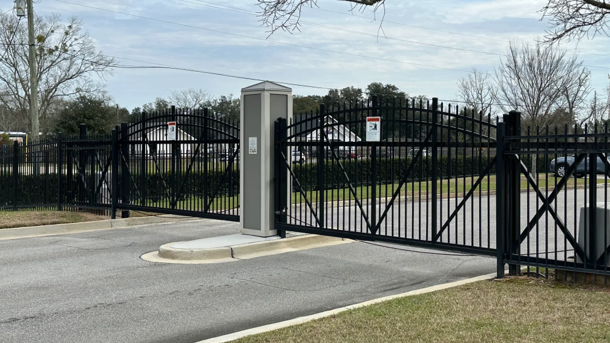 Belforest Apartments Entry Gate Installed by Cooper Fence Company