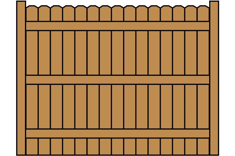 Board to Board Privacy Pine Fence
