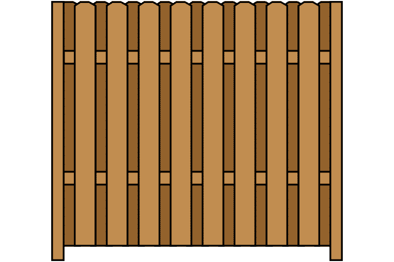 Pine Shadow Box Fence