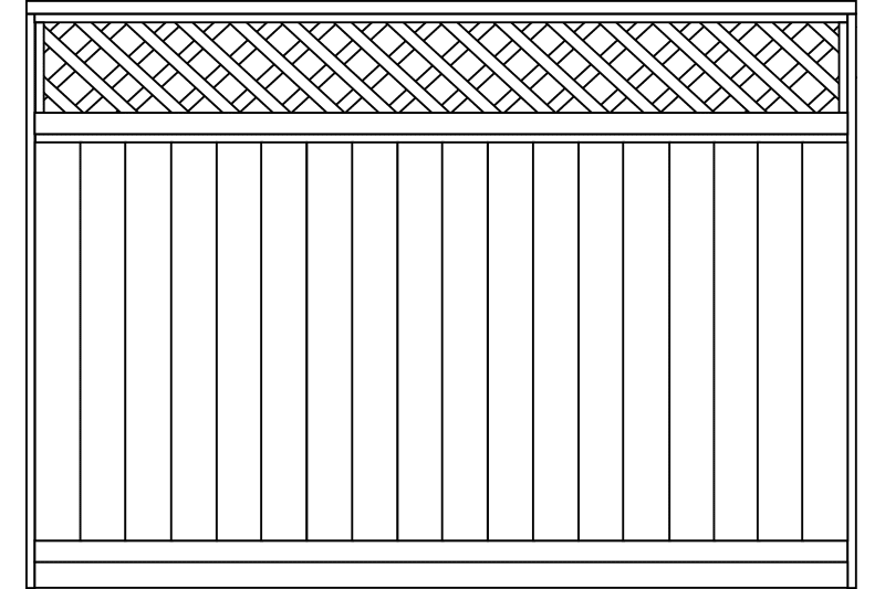 Vinyl Fence Privacy Lattice Top