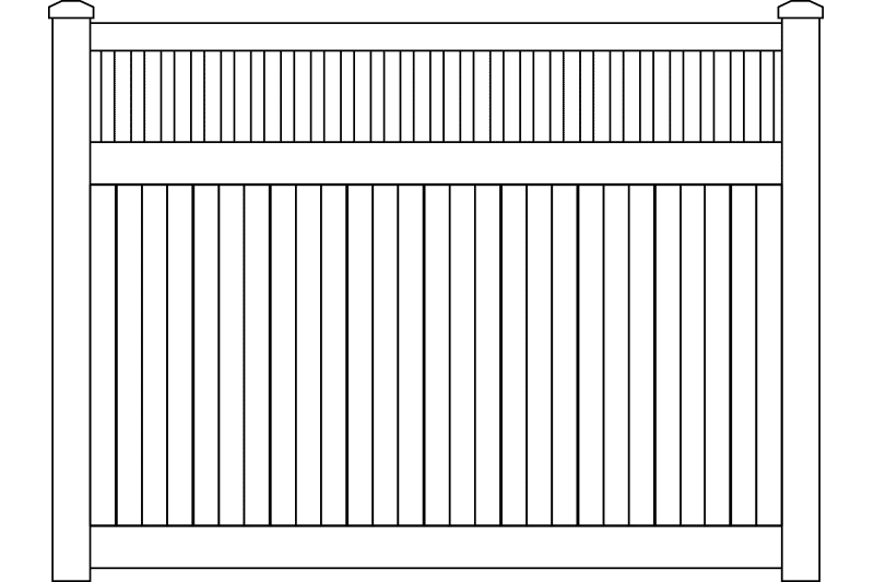 Vinyl Fence Privacy Picket Top